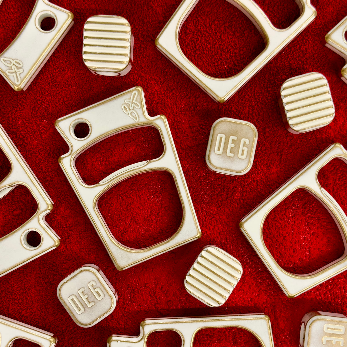 BRASS KEYSTONE LITE & RIDGE BEAD SET ā OEGEDC